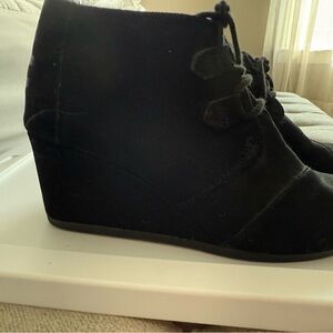 Black Wedge Ankle Boots